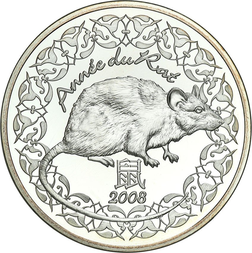 Francja. 1/4 Euro 2008 Chiński rok szczura